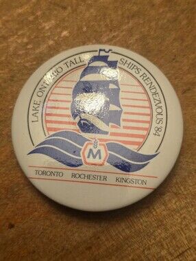 Molson Tall Ships Lake Ontario Tall Ships Rendezvous '84 Pinback Button 2.25"